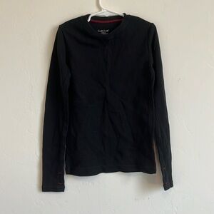 Cuddl Duds Black Stretch Microfiber Top